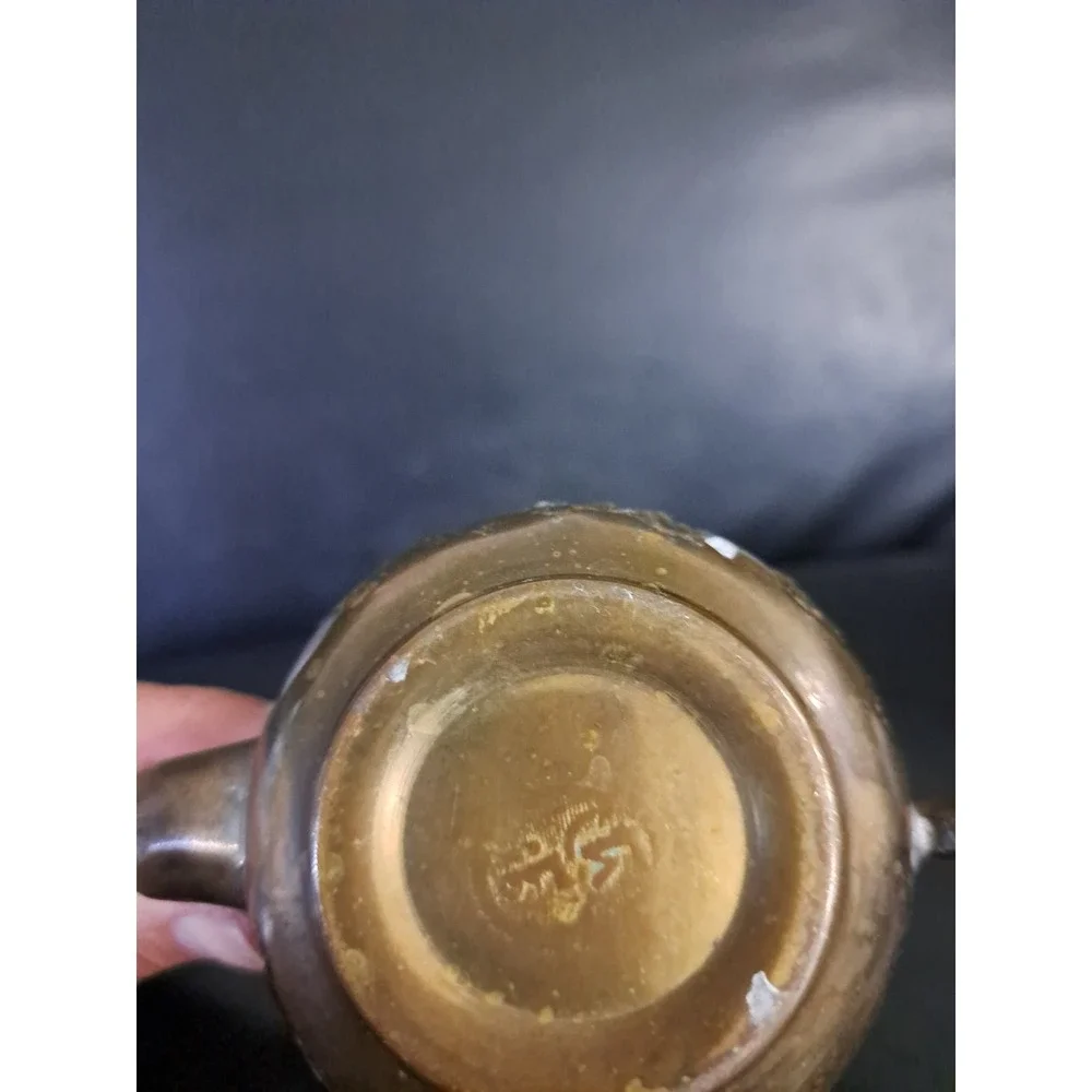 Vintage Brass Dallah Arabic Middle Eastern Etched Coffee Tea Pot‎ 4
